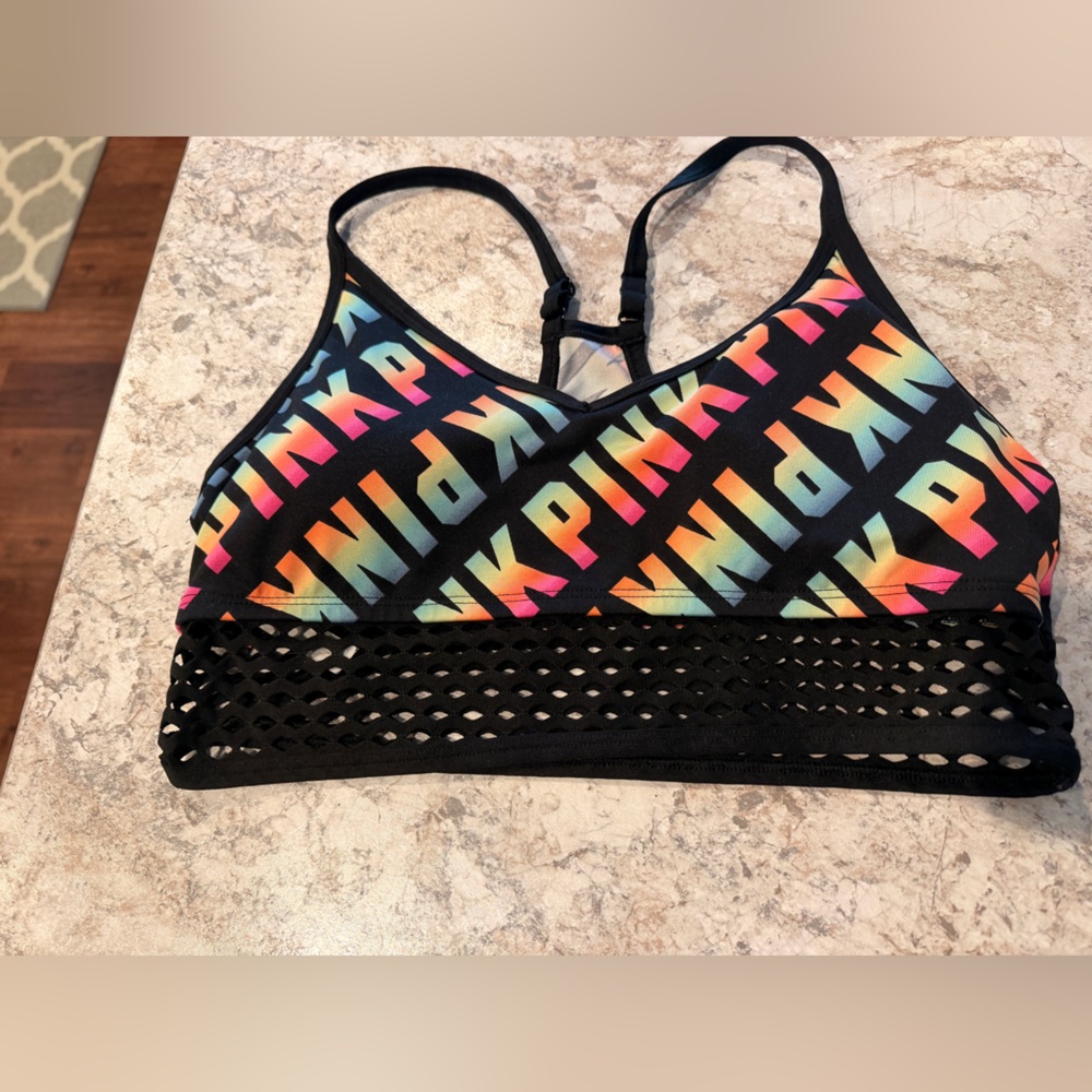 Victoria's Secret Pink Sports Bra W/Removable Padding PINK Large